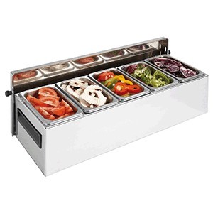 Контейнер для специй и соусов 5 отделений +5GN 1/9; сталь нерж.