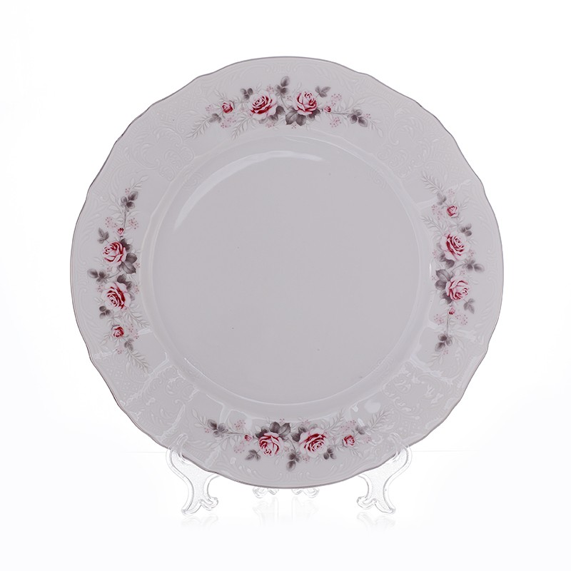 Набор тарелок 19 см. 6 шт «Роза серая 5396011»