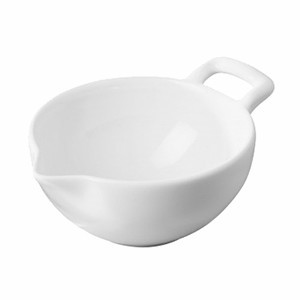 Соусник «Бель Кузин», фарфор, 55мл, D=70,H=35,L=90мм, белый